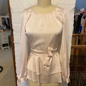 Blush satin top